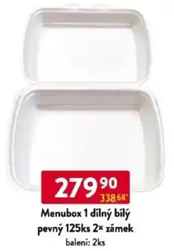 Qanto Menubox 1 dílný bílý pevný 125ks 2x zámek nabídka