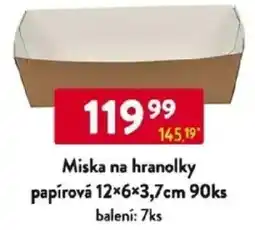 Qanto Miska na hranolky papírová 12×6×3,7cm 90ks nabídka