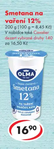 CBA OLMA Smetana na vaření 12% nabídka