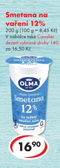 OLMA Smetana na vaření 12%