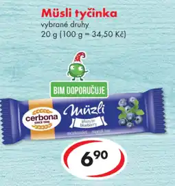 CBA Müsli tyčinka nabídka