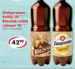 CBA Zlatopramen Světlý 10* Březňák světlé výčepní 10* nabídka