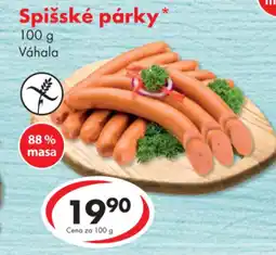 CBA Spišské párky nabídka