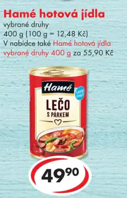 CBA Hamé hotová jídla nabídka