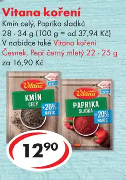 CBA Vitana koření nabídka