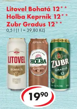 CBA Litovel Bohatá 12* Holba Keprník 12* Zubr Gradus 12 nabídka