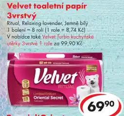 CBA Velvet toaletní papír 3vrstvý nabídka