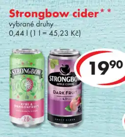 CBA Strongbow cider nabídka