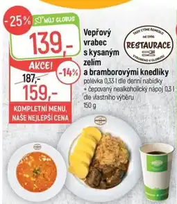 Globus Vepřový vrabec s kysaným zelím nabídka