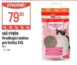 Globus VÁŠ VÝBĚR Hrudkující stelivo pro kočky XXL nabídka