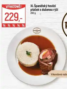 Globus XL Španělský hovězí ptáček s dušenou rýží nabídka