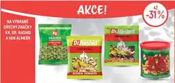 Globus Na vybrané ořechy značky KK, Dr. Rashid a Van almerk nabídka