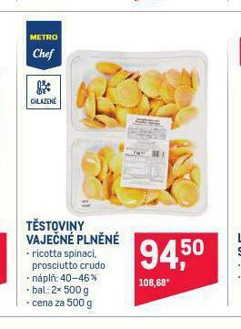 Makro Těstoviny vaječné nabídka