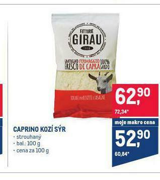Makro Caprino kozí sýr nabídka