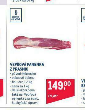 Makro Vepřová panenka z prasnic nabídka