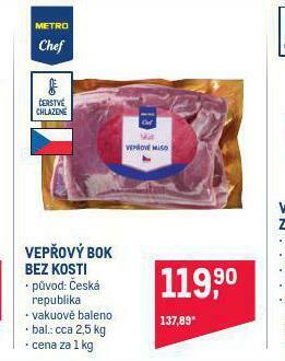 Makro Vepřový bok bez kosti nabídka