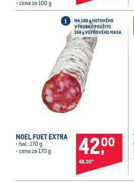 Makro Noel fuet extra nabídka