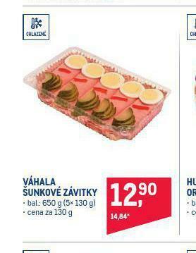 Makro Váhala šunkové závitky nabídka