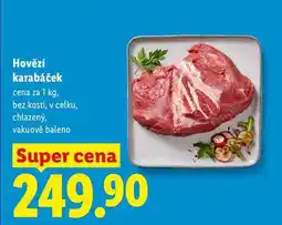 Lidl Hovězí karabáček, cena za nabídka