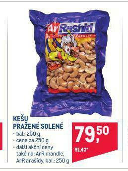 Makro Kešu pražené solené nabídka
