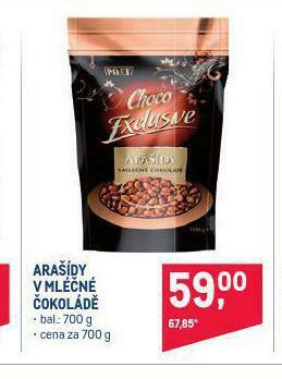 Makro Arašídy v mléčné čokoládě nabídka