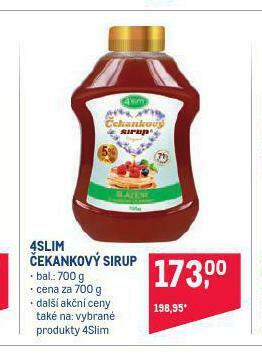 Makro 4slim čekankový sirup nabídka