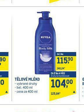 Makro Nivea tělové mléko nabídka