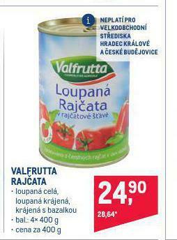 Makro Valfrutta rajčata nabídka