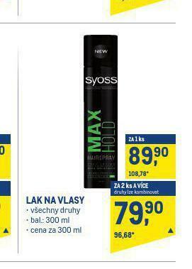 Makro Syoss lak na vlasy nabídka