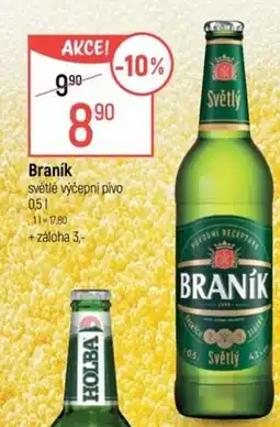 Globus Braník světlé výčepní pivo nabídka