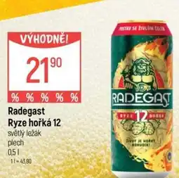 Globus Radegast Ryze hořká 12 světlý ležák nabídka