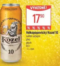 Globus Velkopopovický Kozel 10 nabídka