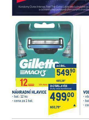 Makro Gillette náhradní hlavice nabídka