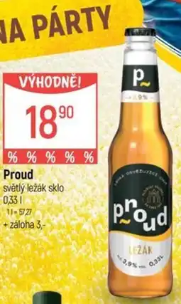 Globus Proud světlý ležák sklo nabídka