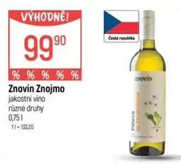 Globus Znovín Znojmo jakostni vino nabídka