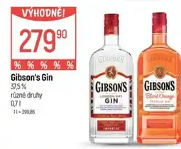 Globus Gibson's Gin 37,5% nabídka