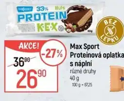Globus Max Sport Proteinová oplatka s náplní nabídka