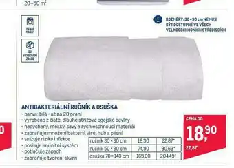Antibakteriální ručník a osuška