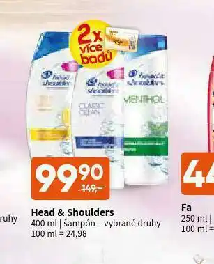 Terno Head&amp;shoulders šampon nabídka
