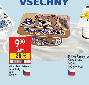 Globus Milko tvaroháček nabídka