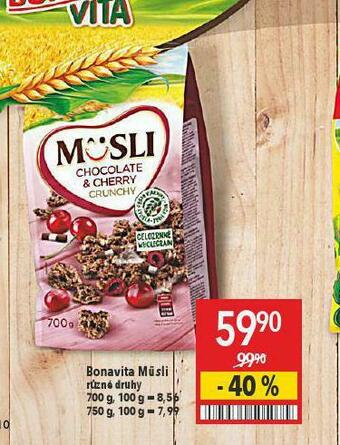 Globus Bonavita müsli nabídka