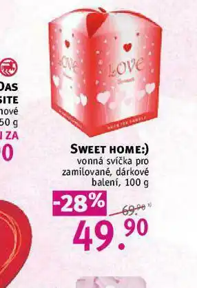 Rossmann Sweet home vonná svíčka nabídka