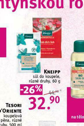 Rossmann Kneipp sůl do koupele nabídka