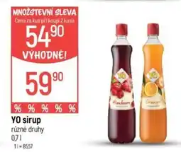 Globus YO sirup nabídka