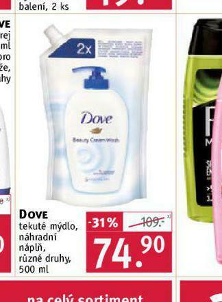 Rossmann Dove tekuté mýdlo nabídka
