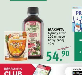 Rossmann Maxivita bylinný elixír nabídka