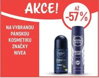 Na vybranou pánskou kosmetiku značky nivea