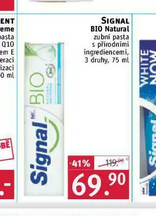 Rossmann Signal bio natural zubní pasta nabídka