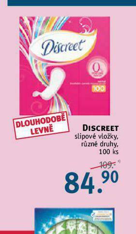 Rossmann Discreet slipové vložky nabídka