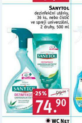 Rossmann Sanytol dezinfekční utěrky nabídka